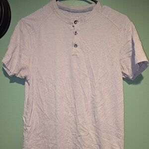 Kenneth Cole Shirt Men’s Small Tan Short Sleeve Cotton Blend Top